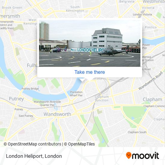 London Heliport map
