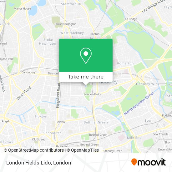 London Fields Lido map