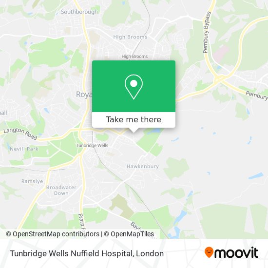 Tunbridge Wells Nuffield Hospital map