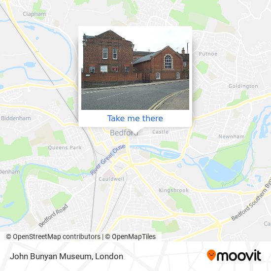 John Bunyan Museum map