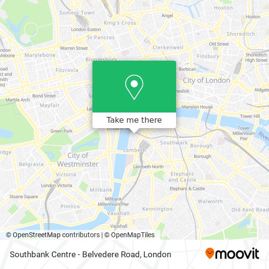Southbank Centre - Belvedere Road map