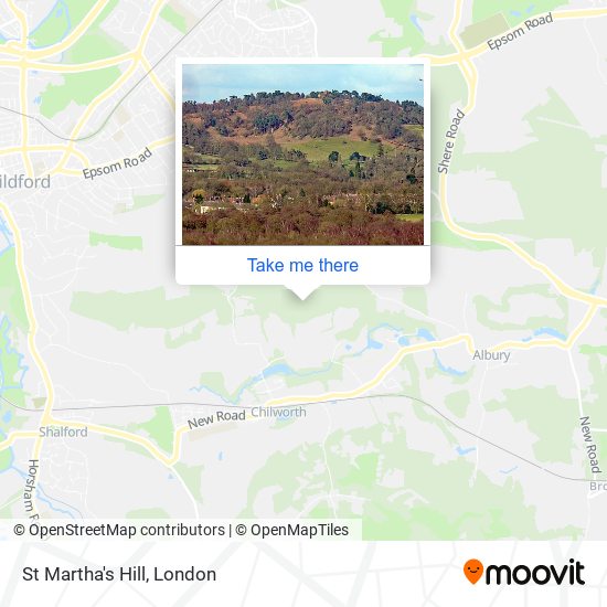 St Martha's Hill map