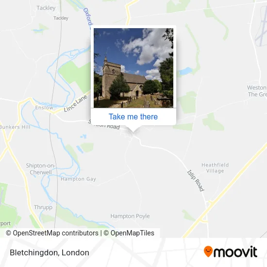 Bletchingdon map