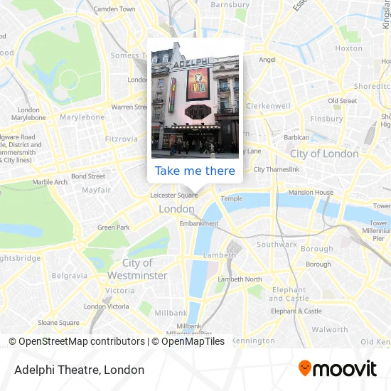 Adelphi Theatre map