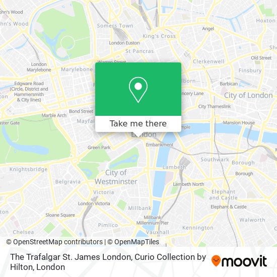 The Trafalgar St. James London, Curio Collection by Hilton map