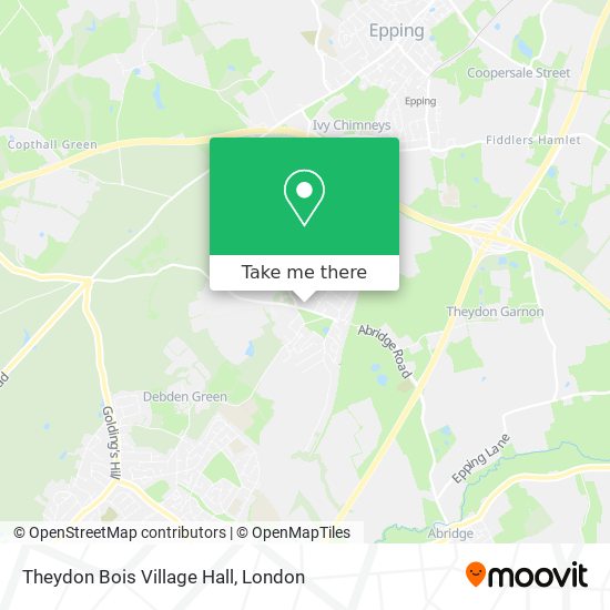 Theydon Bois Village Hall map