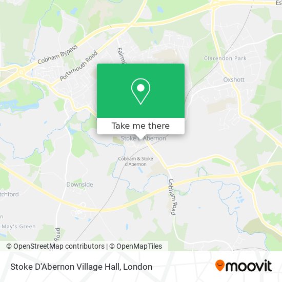 Stoke D'Abernon Village Hall map