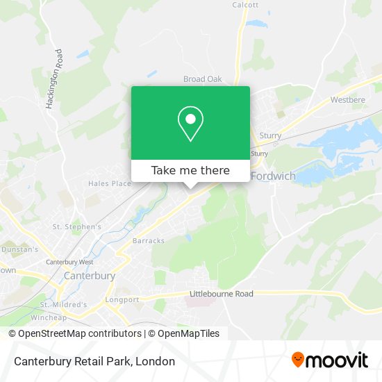 Canterbury Retail Park map