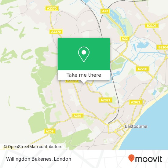 Willingdon Bakeries map