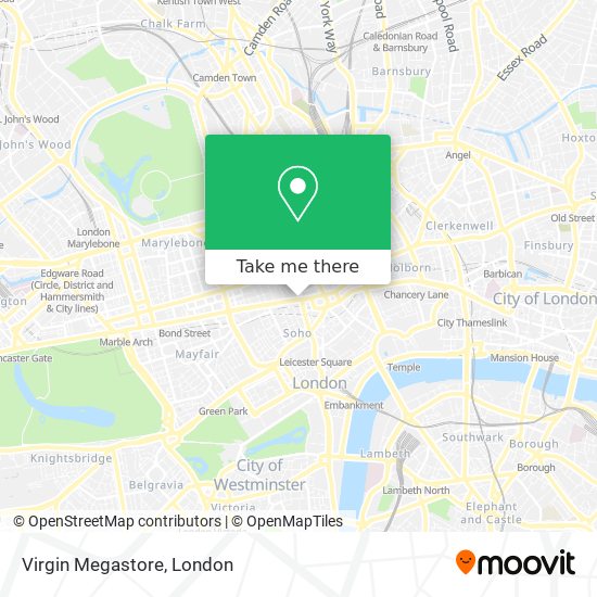 Virgin Megastore map