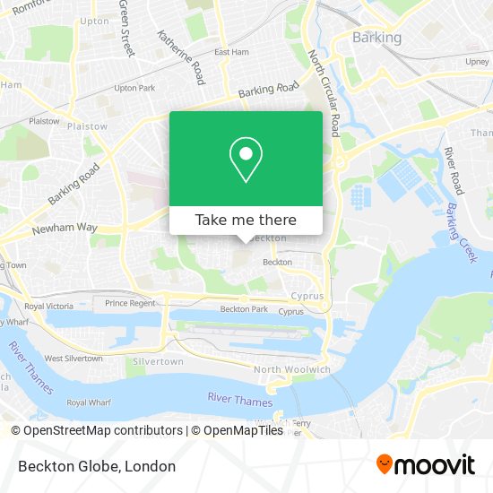 Beckton Globe map