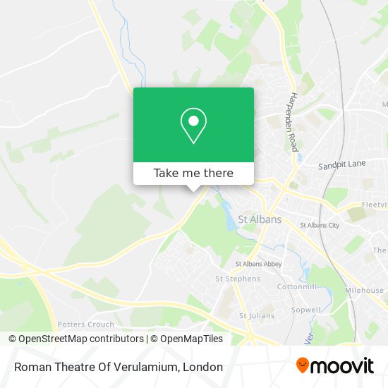 Roman Theatre Of Verulamium map