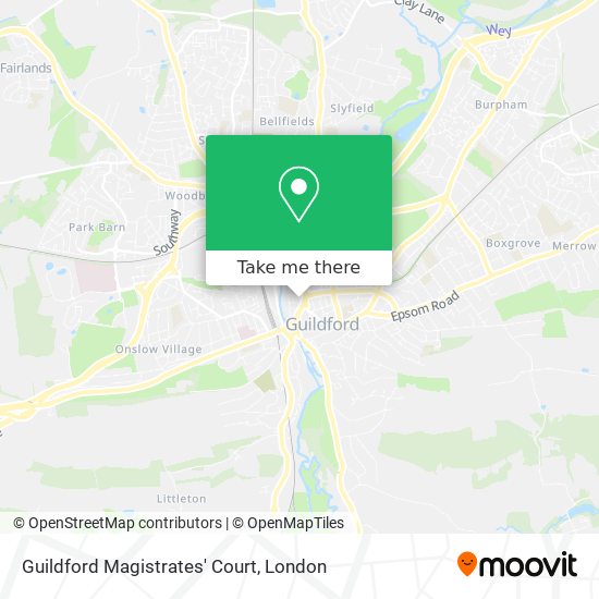 Guildford Magistrates' Court map