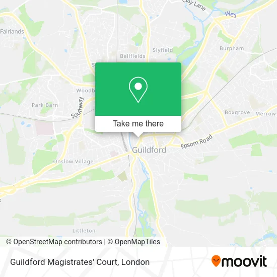 Guildford Magistrates' Court map