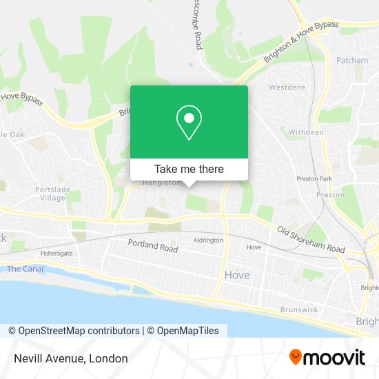 How to get to Nevill Avenue in Brighton And Hove by bus or train?