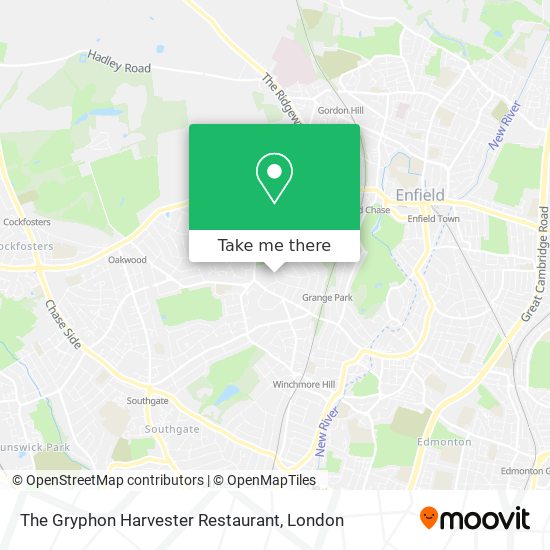 The Gryphon Harvester Restaurant map