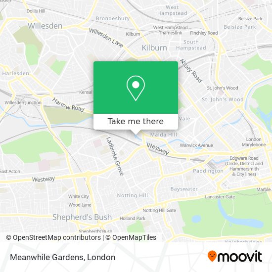 Meanwhile Gardens map