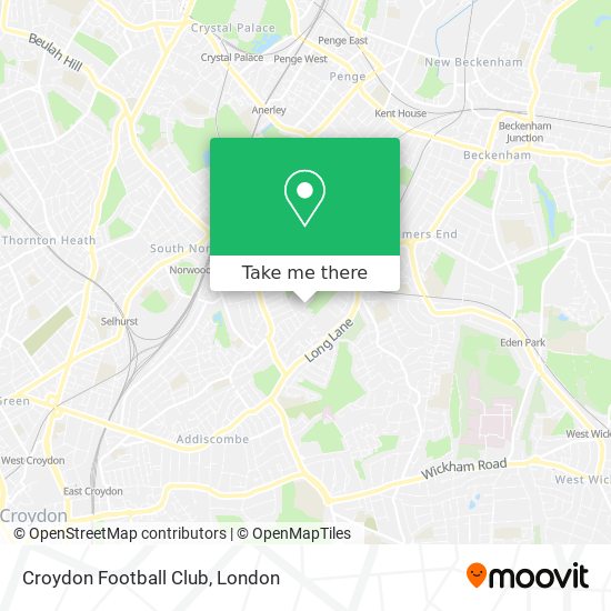 Croydon Football Club map