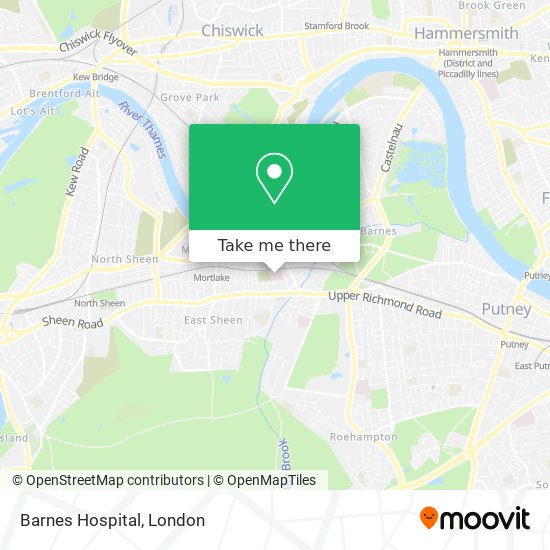 Barnes Hospital map
