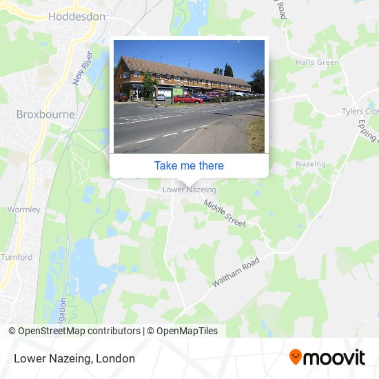 Lower Nazeing map