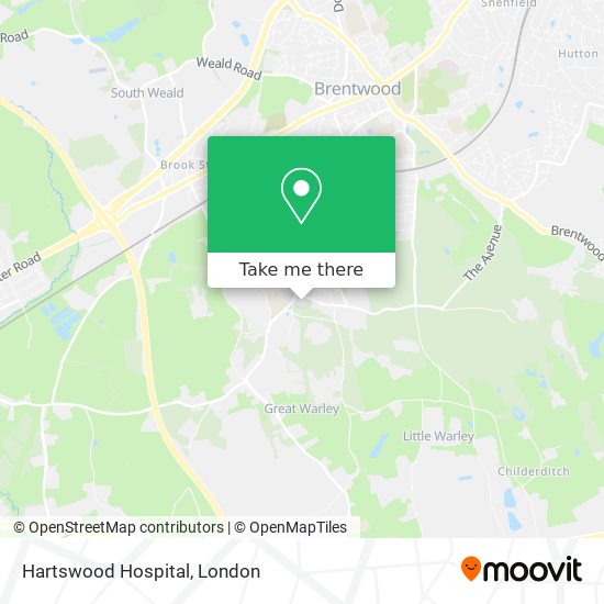 Hartswood Hospital map
