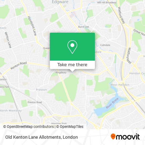 Old Kenton Lane Allotments map
