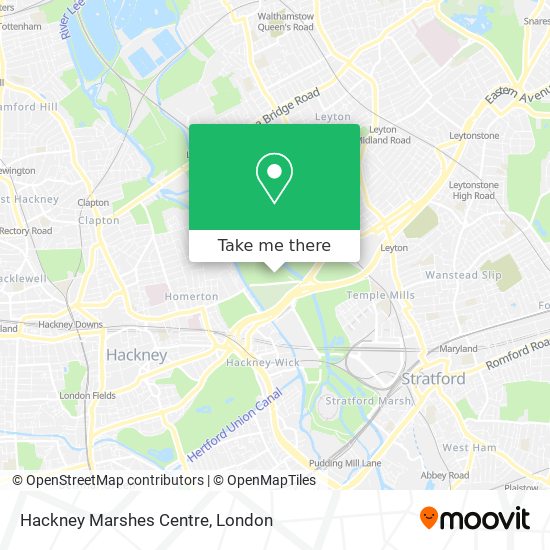 Hackney Marshes Centre map