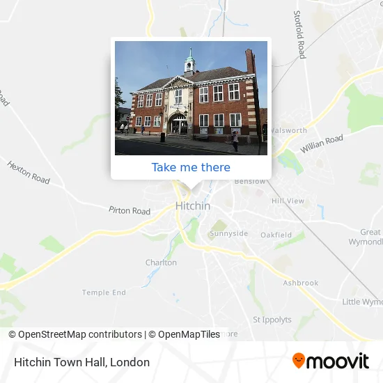 Hitchin Town Hall map