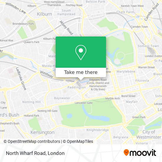 North Wharf Road map