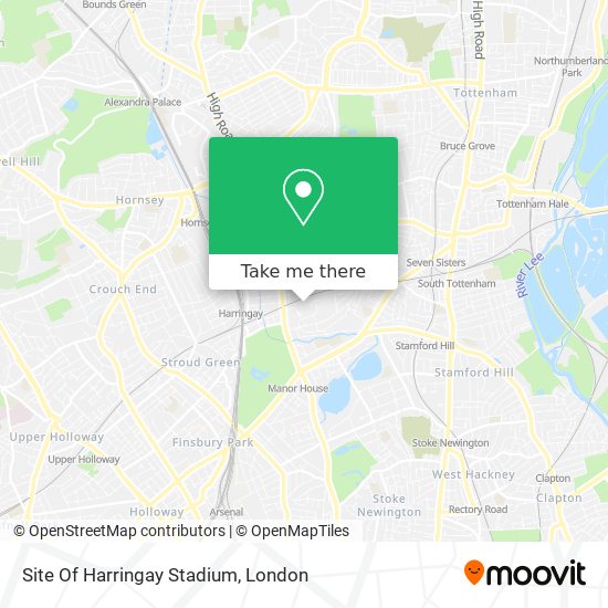 Site Of Harringay Stadium map