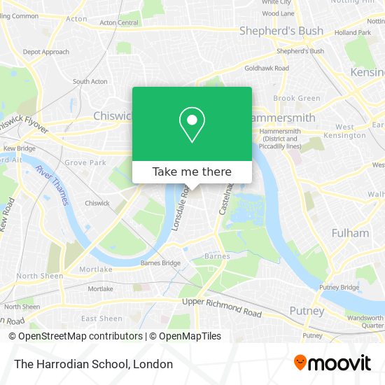 The Harrodian School map