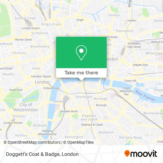 Doggett's Coat & Badge map