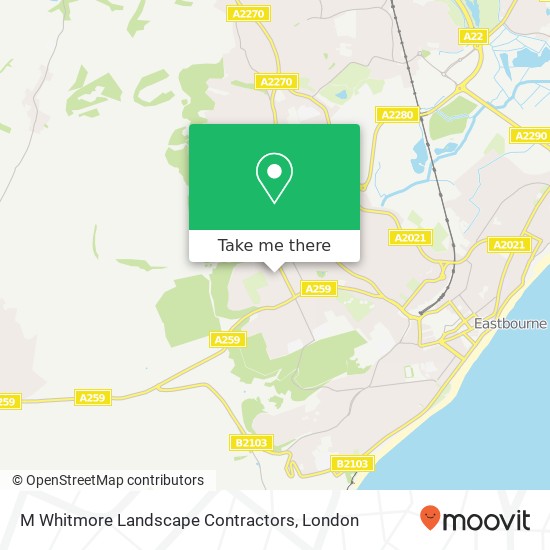 M Whitmore Landscape Contractors map