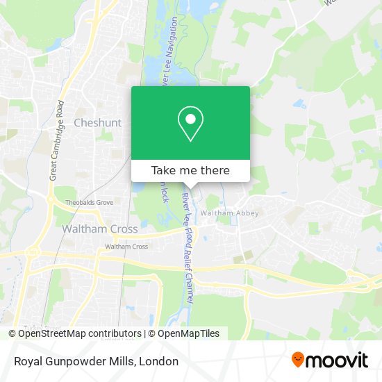 Royal Gunpowder Mills map
