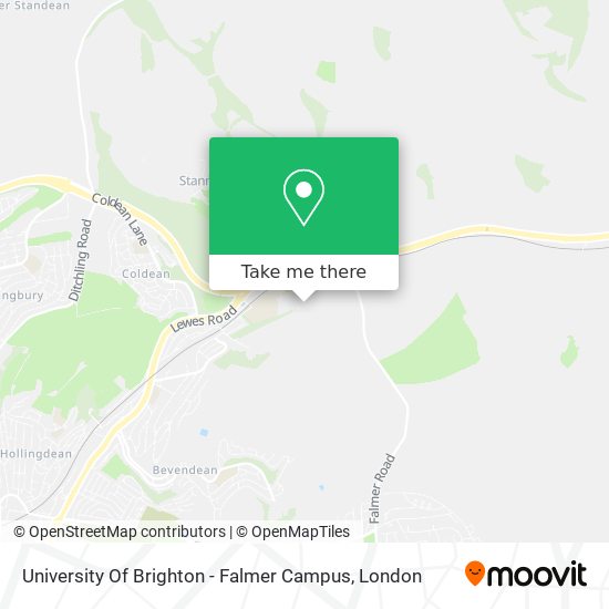 University Of Brighton - Falmer Campus map
