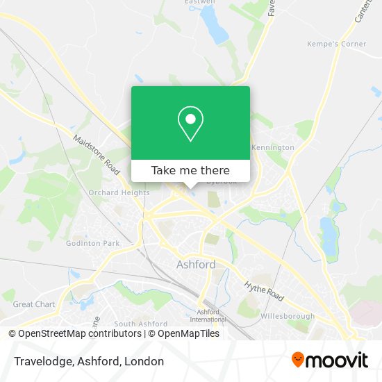 Travelodge, Ashford map