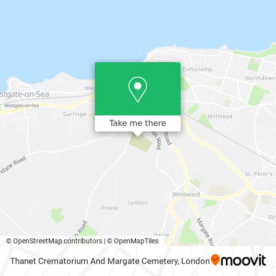 Thanet Crematorium And Margate Cemetery map