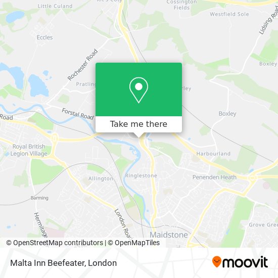 Malta Inn Beefeater map
