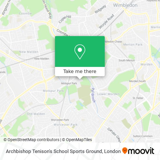 Archbishop Tenison's School Sports Ground map