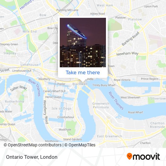 Ontario Tower map