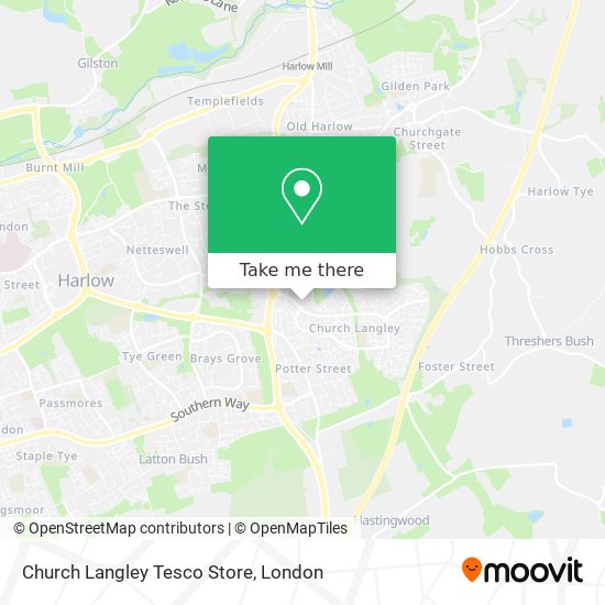 Church Langley Tesco Store map