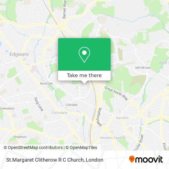St.Margaret Clitherow R C Church map