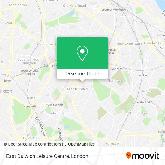 East Dulwich Leisure Centre map