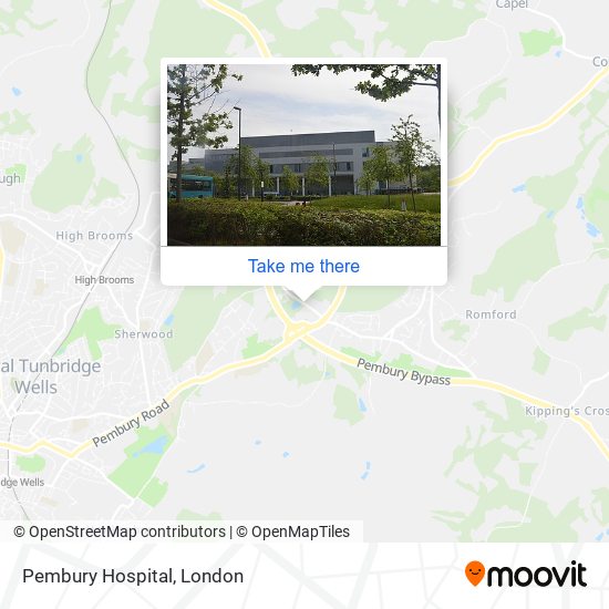 Pembury Hospital map