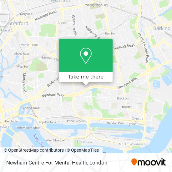Newham Centre For Mental Health map