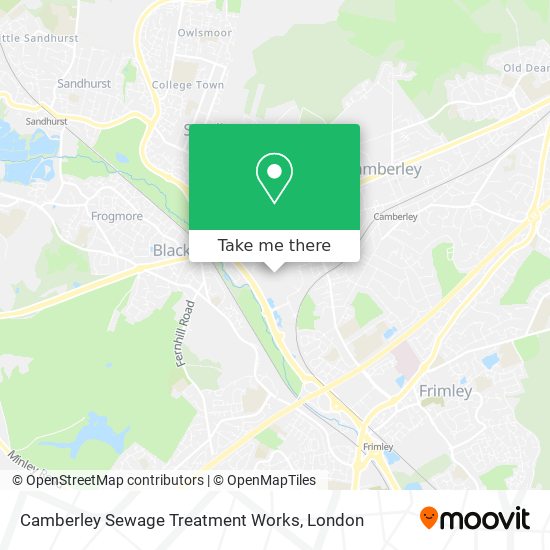 Camberley Sewage Treatment Works map