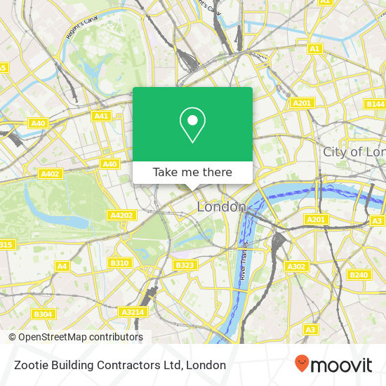 Zootie Building Contractors Ltd map