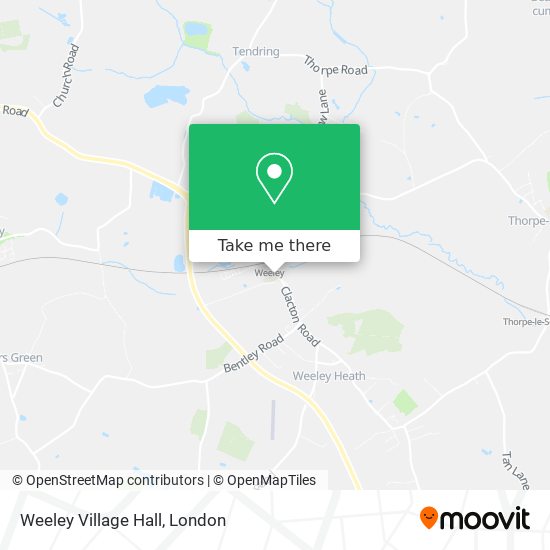 Weeley Village Hall map