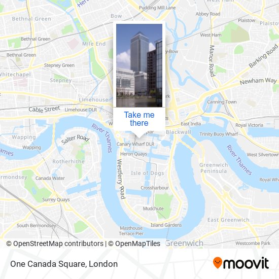 One Canada Square map