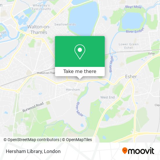 Hersham Library map